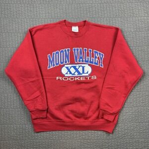 Vtg 90s Moon Valley Rockets Crewneck Sweatshirt Men Large Red Arizona Sportswear